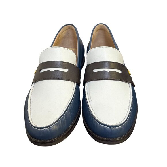 Cole Haan Loafers Navy & White Leather Size 7.5 - Picture 3 of 8